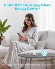 Anker 45W USB-C Şarj Cihazı + C Kablo Beyaz-B2653