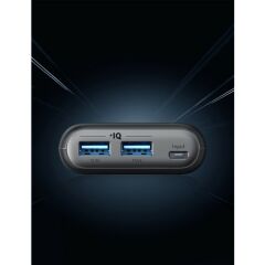 Anker PowerCore II 20000 mAh Taşınabilir Şarj Aleti Powerbank - Çift USB Çıkışlı - PowerIQ 2.0 (18W 'a Kadar Çıkış Gücü ) - Siyah - A1260H11 - OFP