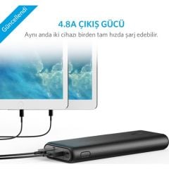 Anker PowerCore 15600 mAh Taşınabilir Şarj Aleti Powerbank - 4.8A Çıkış Gücü - PowerIQ - Siyah - A1252H11 - OFP