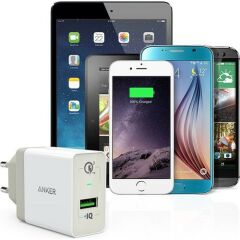 Anker PowerPort+ 1 18W QuickCharge 3.0 Hızlı Şarj Cihazı BEYAZ