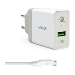 Anker PowerWave 7.5 Kablosuz Hızlı Şarj Cihazı Stand + Adaptör