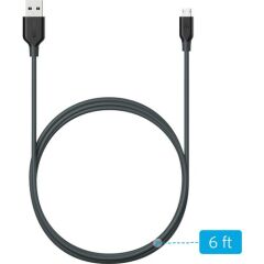 Anker PowerLine MicroUSB Şarj/ Data Kablosu 1.8 Metre Gri