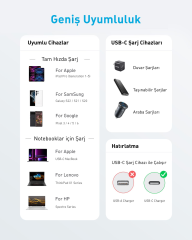 Anker 322 USB-C to C 1,8m 60w Kablo Siyah - A81F6