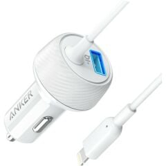 Anker PowerDrive 2 Elite 24W 2-Port Araç Şarjı - Beyaz