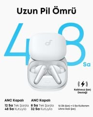 Anker Soundcore Liberty 5 TWS Kulaklık Beyaz-A3957