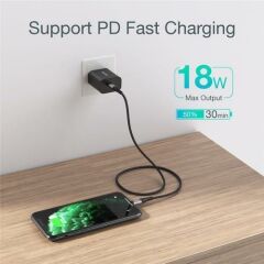 Choetech USB-C to Lightning Şarj Kablosu 1.2 Metre - IP0039 - Siyah