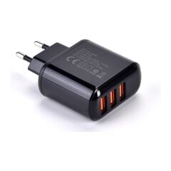 Choetech 3-Giriş USB Ekranlı Şarj (5V/3.4A)