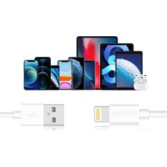 Choetech Lightning USB Şarj Kablosu MFI Lisanslı 1.2 Metre - IP0026 - Beyaz
