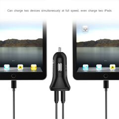 Choetech 36W Çift USB Çıkışlı Quickcharge 3.0 Araç Şarj Cihazı - C0051-V5 - Siyah