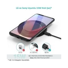 Choetech Hızlı Kablosuz Şarj Cihazı 15W T527-F