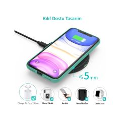 Choetech Hızlı Kablosuz Şarj Cihazı 15W T527-F