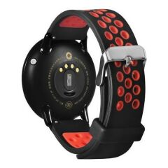 Fonemax Xiaomi Amazfit Pace / Samsung Gear S3 Delikli Silikon Kordon Kırmızı