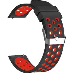 Fonemax Xiaomi Amazfit Pace / Samsung Gear S3 Delikli Silikon Kordon Kırmızı