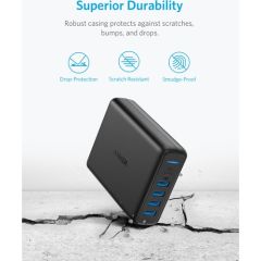 Anker Premium 60W PowerPort Speed 5 PD Hızlı Şarj Aleti Siyah