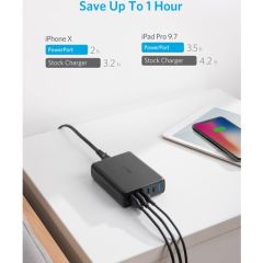 Anker Premium 60W PowerPort Speed 5 PD Hızlı Şarj Aleti Siyah
