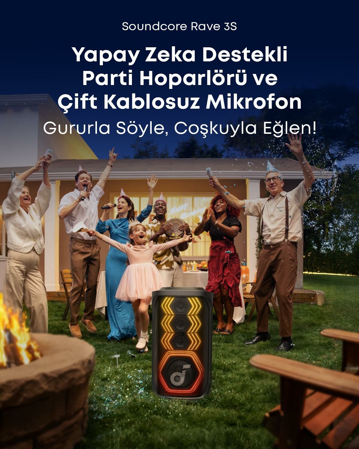 Anker Soundcore Rave 3S 200W Party Hoparlör-A31A3