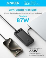 Anker 20000 mAh 87W USB-C Powerbank Siyah-A1383