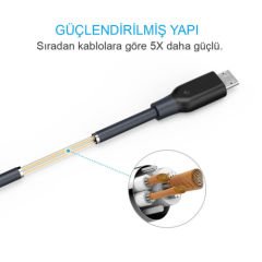 ANKER Powerline Micro USB Şarj/ Data Kablosu 1.8 Metre - Gri