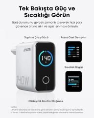 Anker 140W Laptop Şarj Cihazı + USBC Kablo - B2697