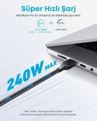 Anker USB-C to C 1,8m 240w Kablo Siyah - A81C6