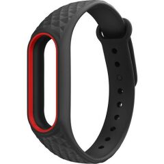 Xiaomi Mi Band 2 Akıllı Bileklik Kordonu Aura Siyah - Kırmızı