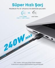Anker USB-C to C 1 m 240w Kablo Siyah - A81C5