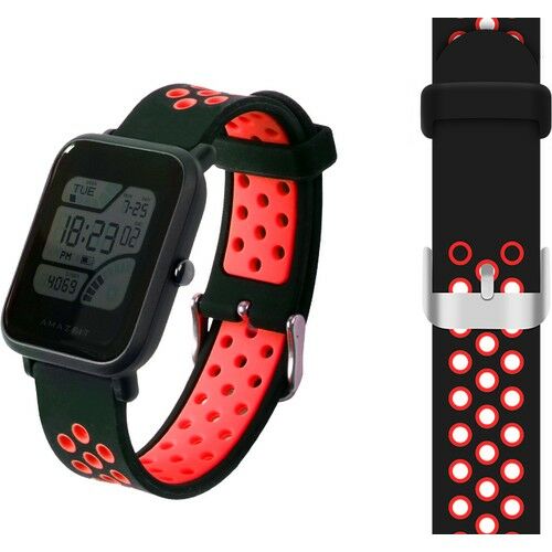 Fonemax Xiaomi Amazfit Bip Delikli Silikon Kordon Kırmızı