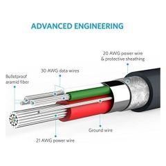 Anker PowerLine iPhone Lightning Şarj/Data Kablosu 1.8 m MFI Lisanslı - Siyah