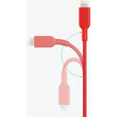 Anker PowerLine II iPhone Lightning Şarj/Data Kablosu 1.8 m MFI Lisanslı - Kırmızı