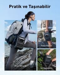 Anker SOLIX C300X AC Taşınabilir Güç Kaynağı + PS60 Taşınabilir Güneş Jeneratörü