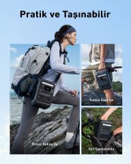 Anker SOLIX C300X AC Taşınabilir Güç Kaynağı + PS60 Taşınabilir Güneş Jeneratörü