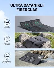 Anker SOLIX C300X DC Taşınabilir Güç Kaynağı + PS60 Taşınabilir Güneş Jeneratörü