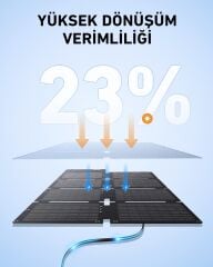 Anker SOLIX C300X DC Taşınabilir Güç Kaynağı + PS60 Taşınabilir Güneş Jeneratörü