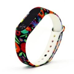 Xiaomi Mi Band 2 Akıllı Bileklik Kordonu Renkli Çiçekler
