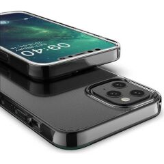 Case 4U Apple iPhone 12 Mini Kılıf Süper Silikon Arka Kapak Şeffaf