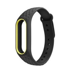 Xiaomi Mi Band 2 Akıllı Bileklik Kordonu Aura Siyah - Yeşil Çerçeveli