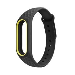 Xiaomi Mi Band 2 Akıllı Bileklik Kordonu Aura Siyah - Yeşil Çerçeveli