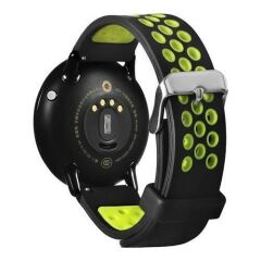 Fonemax Xiaomi Amazfit Pace / Samsung Gear S3 Delikli Silikon Kordon Yeşil