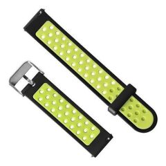 Fonemax Xiaomi Amazfit Pace / Samsung Gear S3 Delikli Silikon Kordon Yeşil