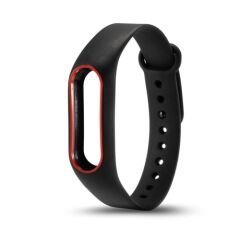 Xiaomi Mi Band 2 Akıllı Bileklik Kordonu Siyah -Kırmızı Çerçeveli