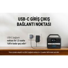 Anker PowerHouse 521 Portatif Power Station 256Wh 200W Ev Karavan ve Dış Mekan Kullanımı İçin LiFePO4 Pilli Jeneratör - A1720 (Anker Türkiye Garantili)