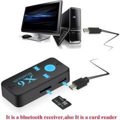 Case 4U Bluetooth Müzik Alıcısı 3.5 mm Aux Adaptör Araç Kiti 3in1 - Cyber AN-6999 X6