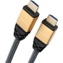 Case 4U Premium 4K HDMI 2.0 Kablo - 60 HZ - Naylon Örgülü - Altın Uçlu - 3 Metre