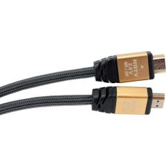 Case 4U Premium 4K HDMI 2.0 Kablo - 60 HZ - Naylon Örgülü - Altın Uçlu - 3 Metre