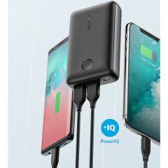 Anker PowerCore Select 10000 mAh Taşınabilir Hızlı Şarj Cihazı -12W+10W Powerbank - Siyah