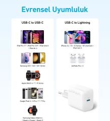 Anker 20W USB C Hızlı Şarj Cihazı-A2347