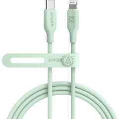 Anker 541 USB-C to Lightning 1.8m Şarj/Data Kablosu - Doğa Dostu MFI Lisanslı - Yeşil - 30W Şarj Destekli - A80A2 (Anker Türkiye Garantili)