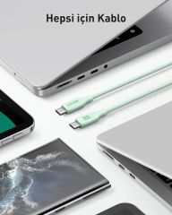 Anker 543 USB-C to USB-C Kablo - Siyah - A80E2