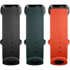Xiaomi Mi Band 5 - Mi Band 6 Akıllı Bileklik Kordon Seti - 3'lü Paket Siyah/Turuncu/Turkuaz