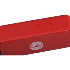 C4U Bluetooth Hoparlör - 10W Stereo Ses - IPX7 Suya Dayanıklılık - Kırmızı - BHX20